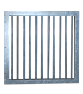 Grilled Window Frame with Welded Bars 32 Inches w x 36 Inches h